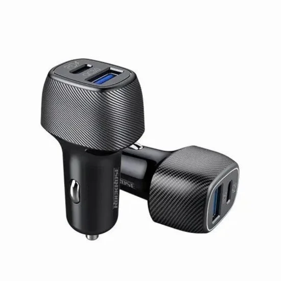 Rockrose Safari PQ Dual Port 12W Max Car Charger&ndash; Black